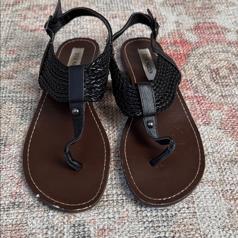 Steve Madden Black Sandals - Women 8.5